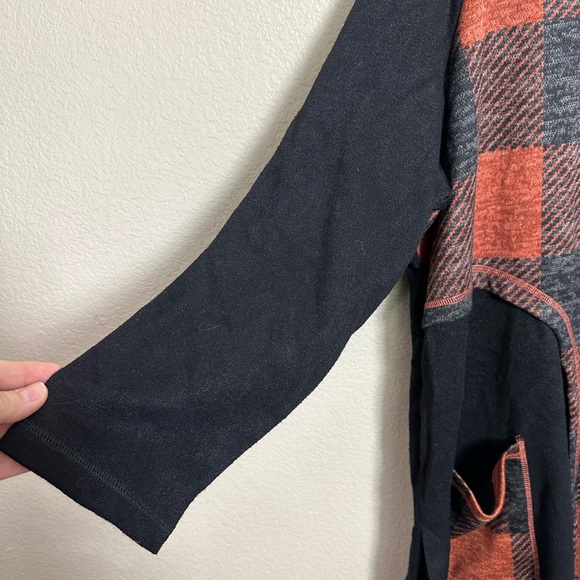 NWT Artex Fashions Plaid Pumpkin Spice Fall Halloween Cozy Cowl Neck Sweater - Picture 4 of 9